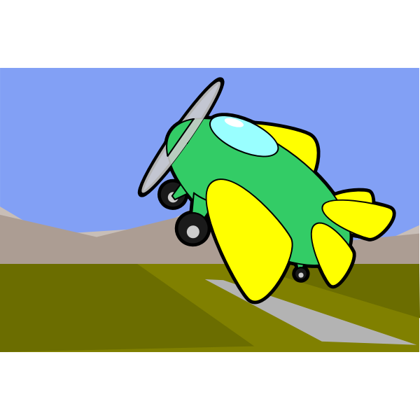 SVG Cartoon vector graphics of ascending aircraft