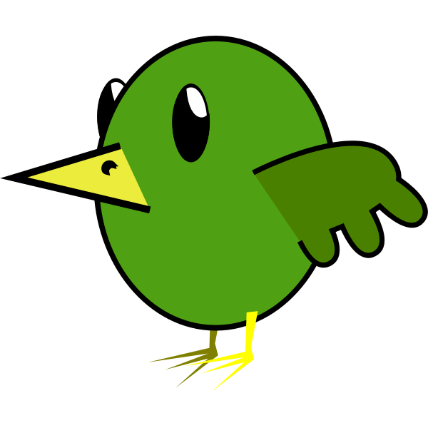 SVG Cartoon vector graphics of green bird