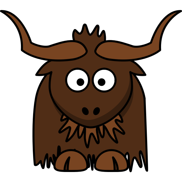 SVG Cartoon vector illustration of a bovine