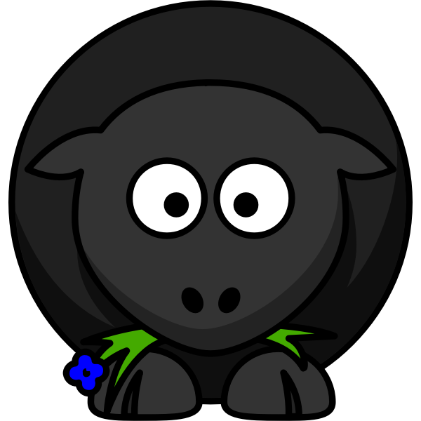 SVG Cartoon vector illustration of cute sheep