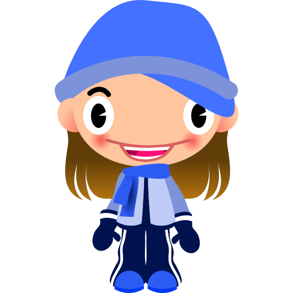SVG Cartoon vector illustration of girl