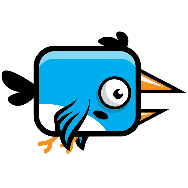 SVG Cartoon vector image of a bird