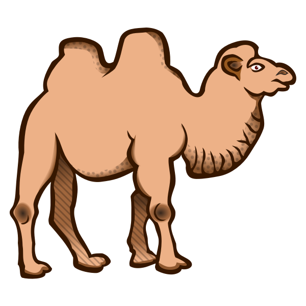 SVG Cartoon vector image of a camel