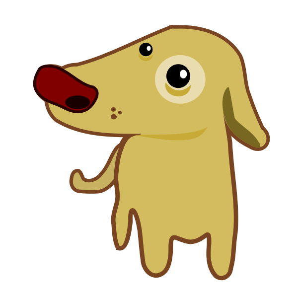 SVG Cartoon vector image of a dog