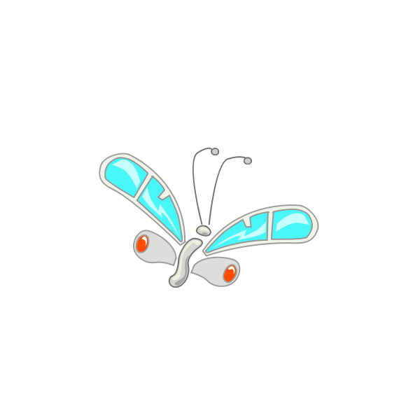 SVG Cartoon vector image of butterfly