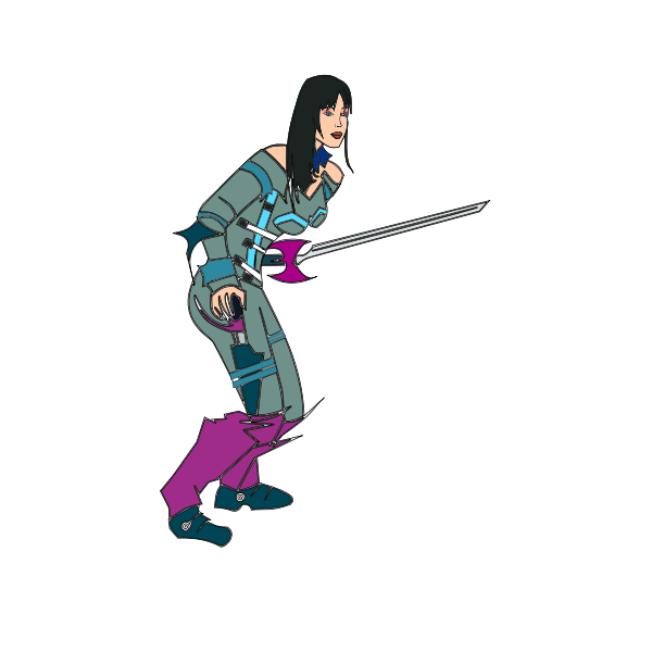 SVG Cartoon vector image of fencer