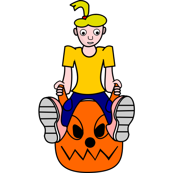 SVG Cartoon vector image of girl