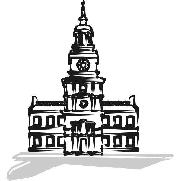 SVG Cartoon vector image of Independence Hall