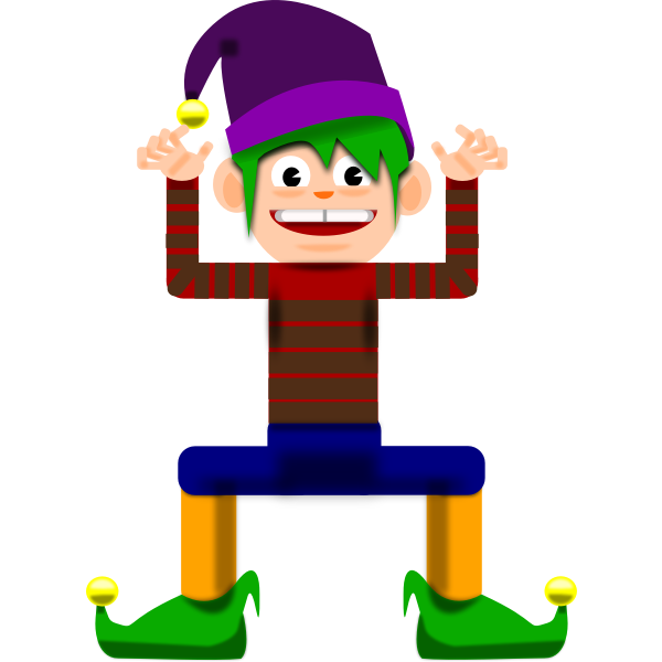 SVG Cartoon vector image of man in a fool039s suit