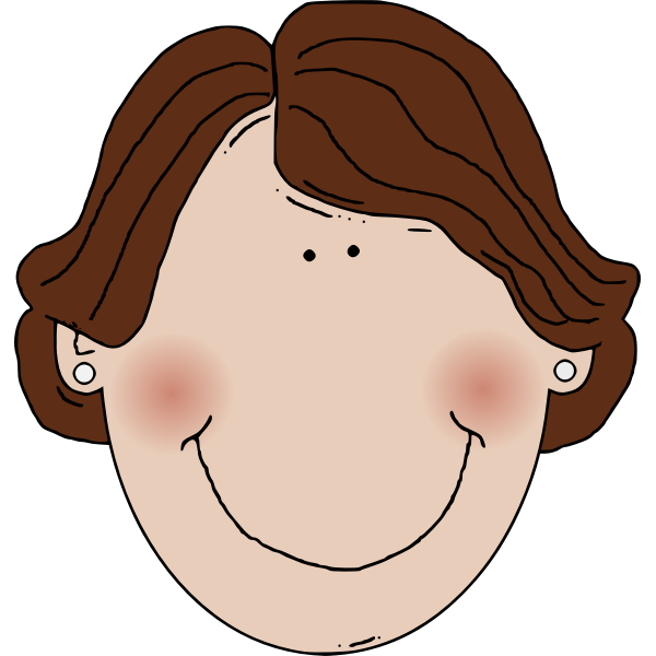 SVG Cartoon vector image of middle aged woman