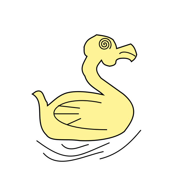 SVG Cartoon vector image of rubber duck
