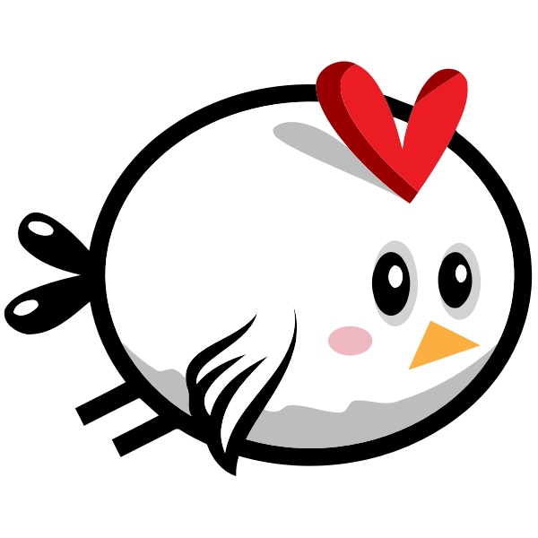 SVG Cartoon vector image of white bird