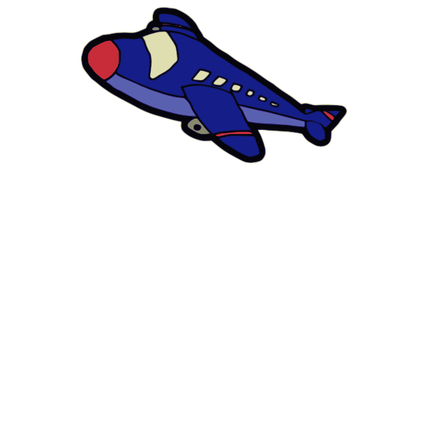 SVG Cartoon vector of jumbo jet