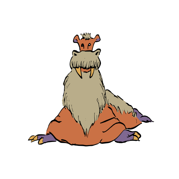 SVG Cartoon walrus vector drawing