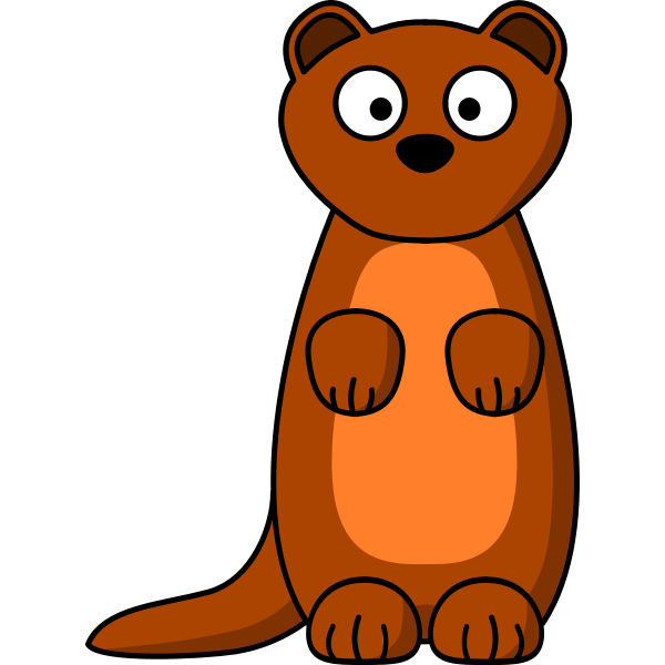 SVG Cartoon weasel