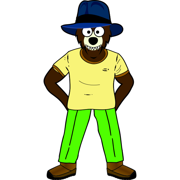 SVG Cartoon wolf