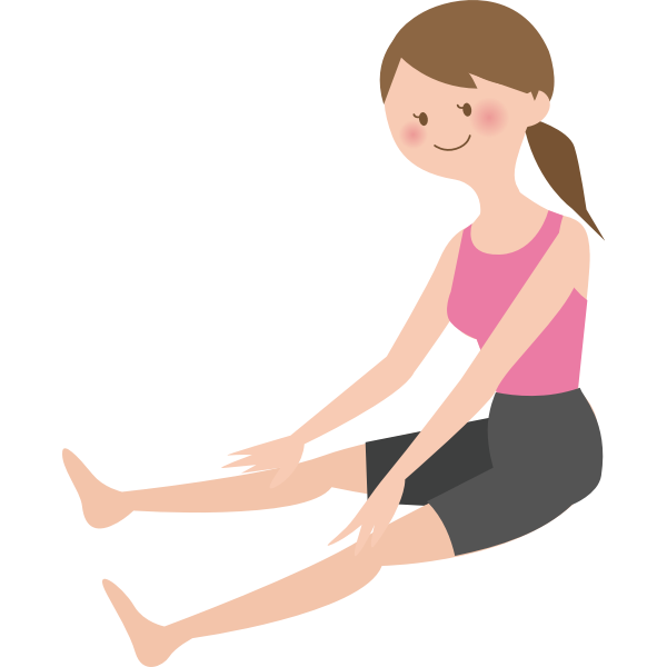 SVG Cartoon woman stretching