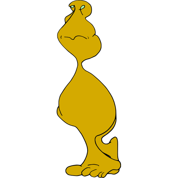 SVG Cartoon yellow figure