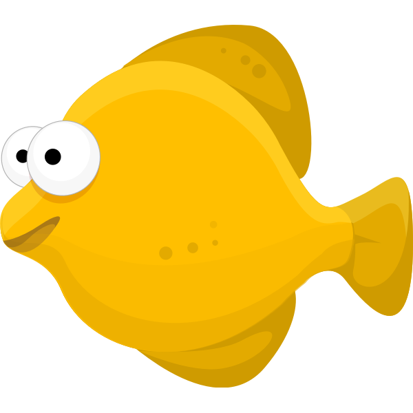 SVG Cartoon yellow fish