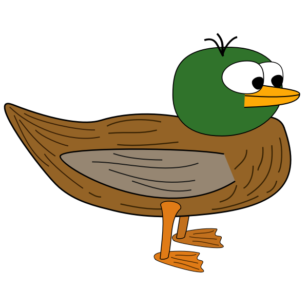 SVG Cartoon young duck vector graphics
