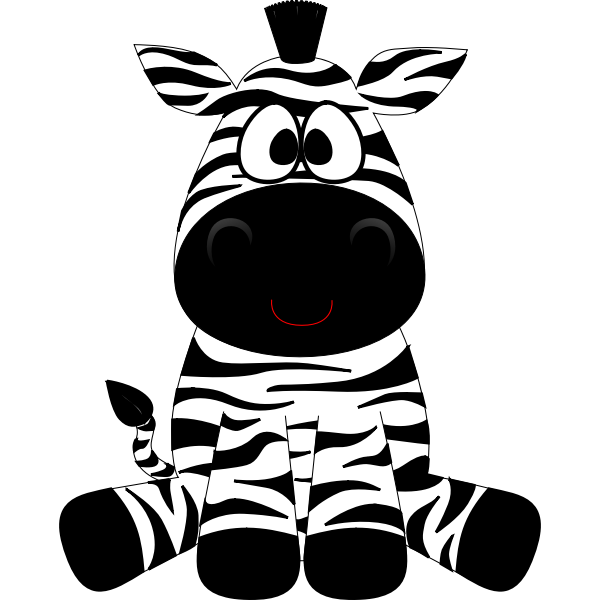 SVG Cartoon zebra