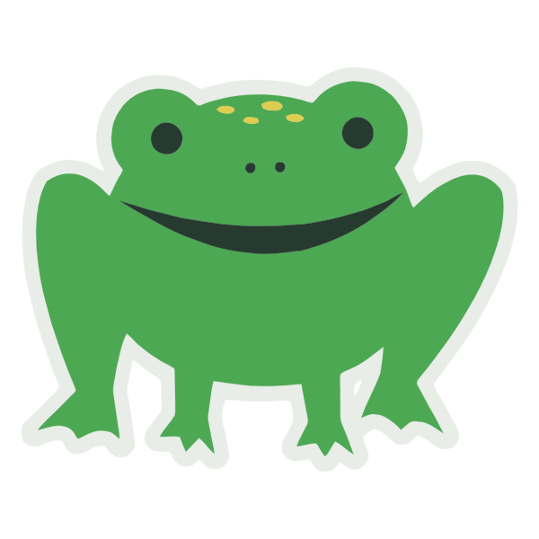 SVG Cartoony Frog