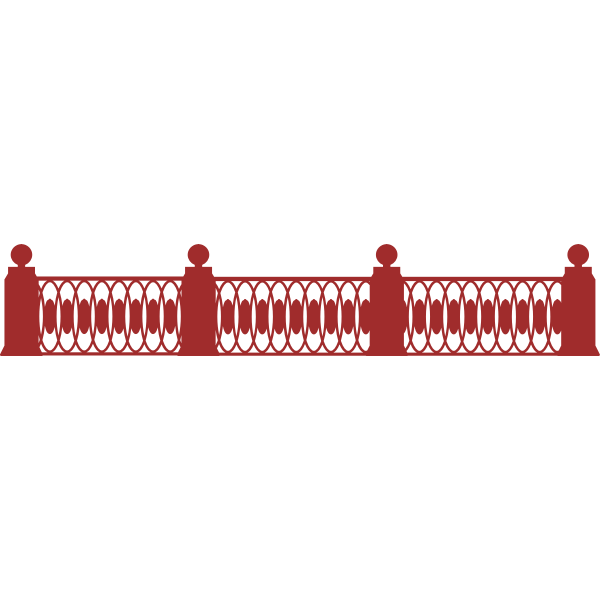 SVG Cast iron gratings of embankment vector illustration