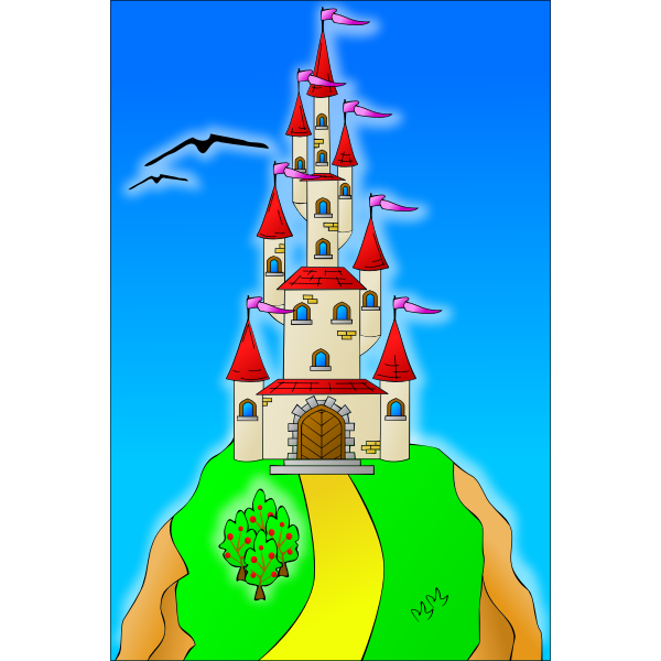 SVG Castle on the Hill vector