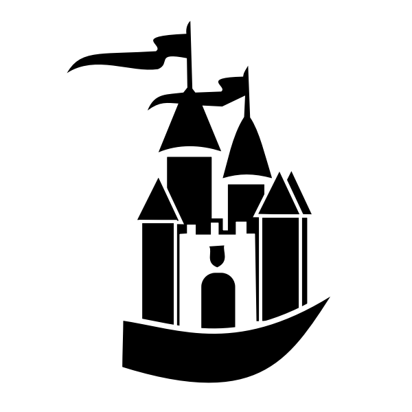 SVG Castle silhouette vector image