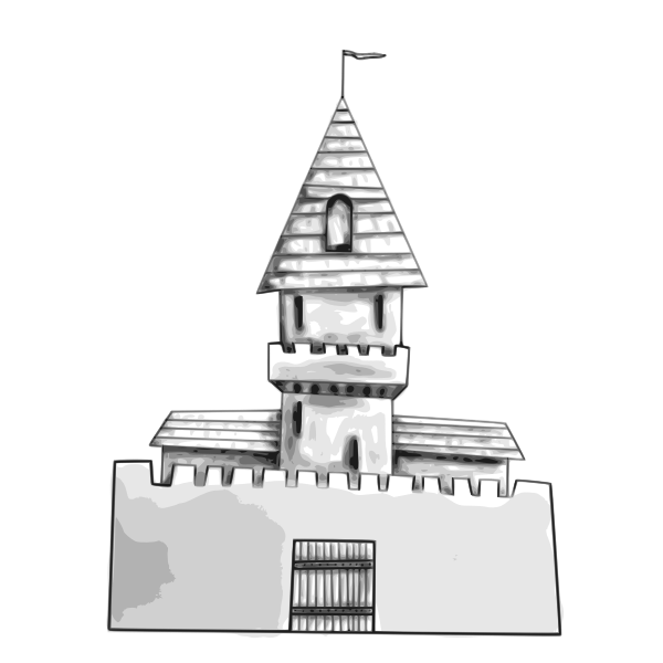 SVG Castle vector drawing