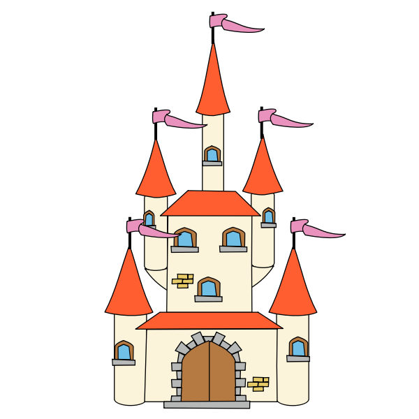 SVG Castle with flags