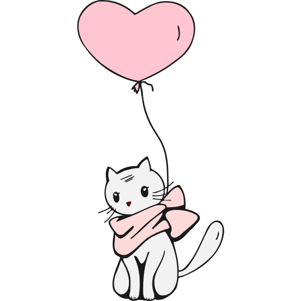 SVG Cat and balloon