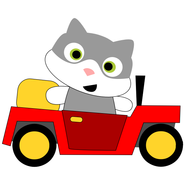 SVG Cat driving a car