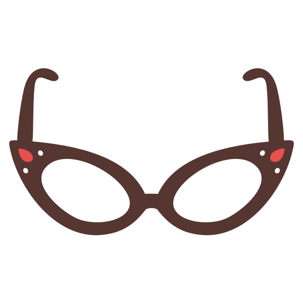 SVG Cat eyeglasses