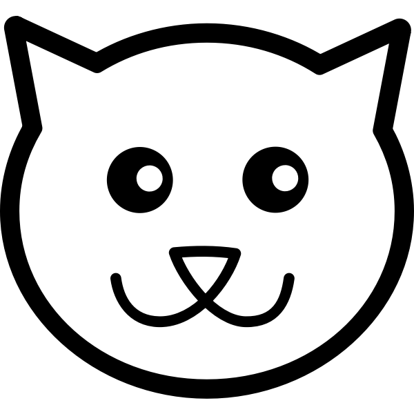 SVG Cat face line art vector image