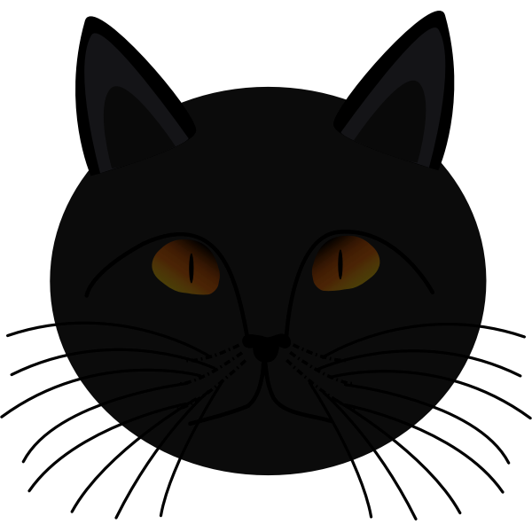 SVG Cat face vector drawing