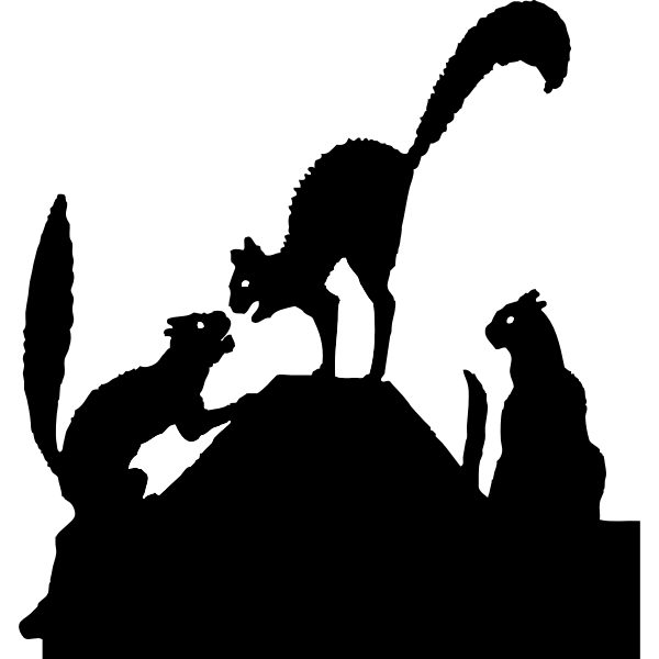 SVG cat fight silhouette
