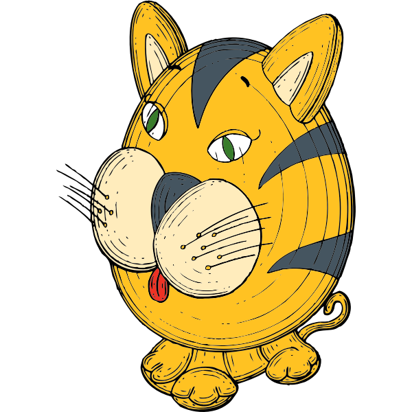 SVG cat figurine