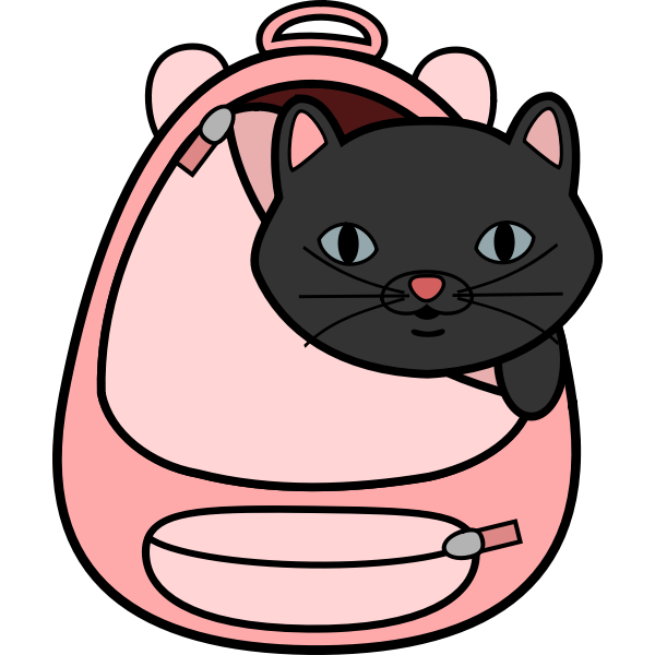SVG Cat in a bag