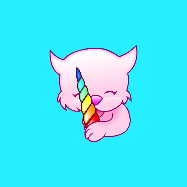 SVG Cat licking lollipop