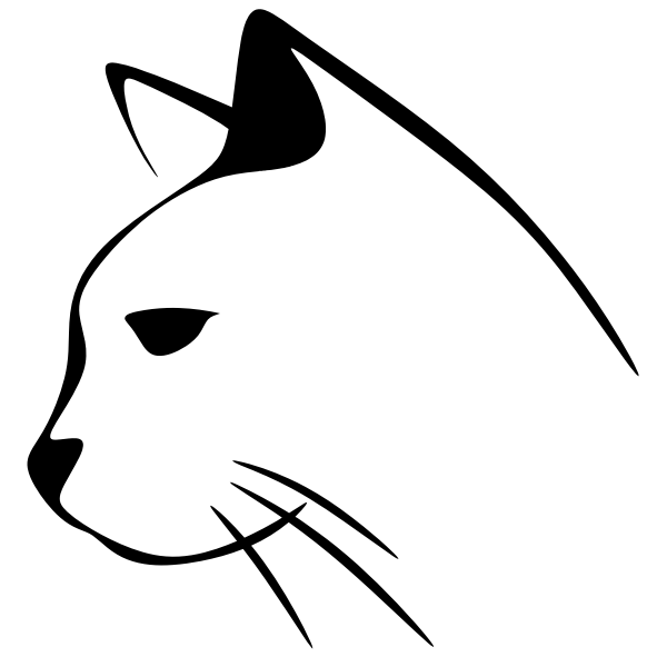 SVG Cat line art