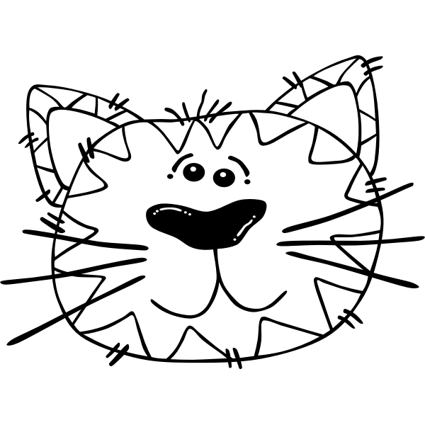 SVG Cat Line Art Vector
