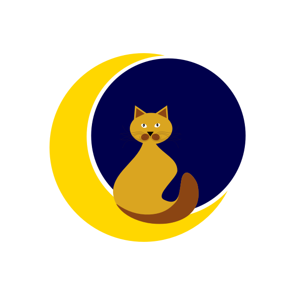 SVG Cat on the Moon