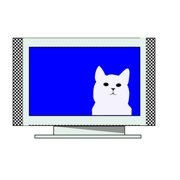 SVG Cat on TV vector image