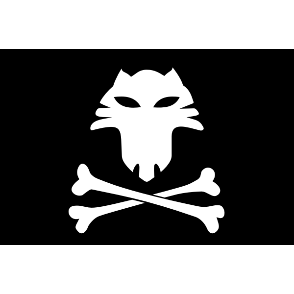 SVG Cat pirate flag