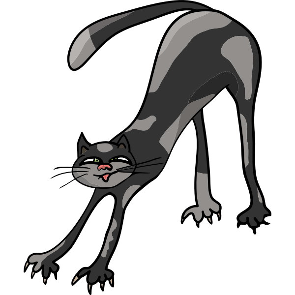SVG Cat stretching
