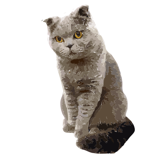 SVG Cat traced vector art