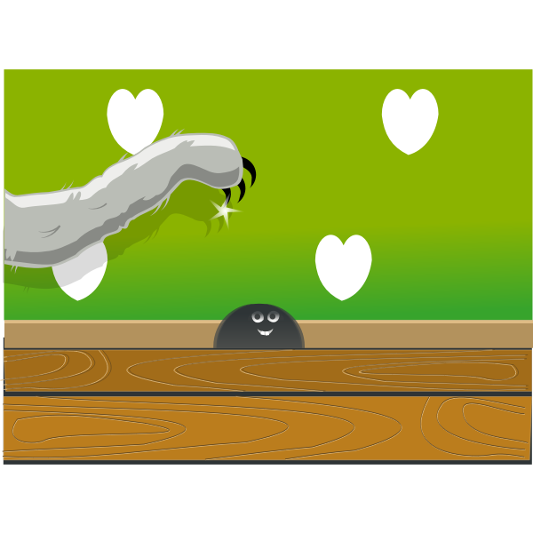 SVG Cat waiting in front of mousehole vector image
