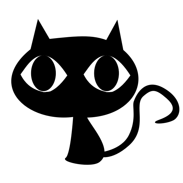 SVG Cat with big head vector illustration