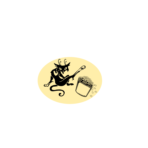 SVG Cat with popcorn